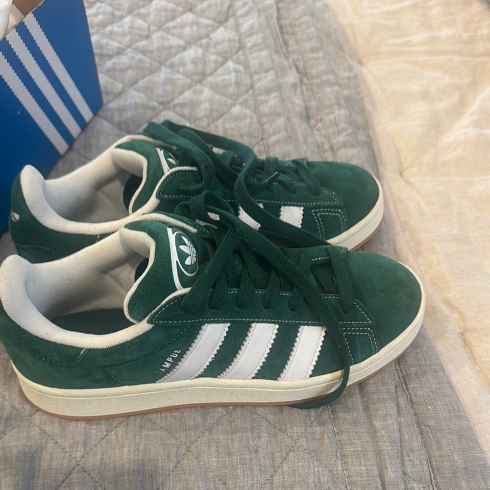 Adidas Green Suede Sneakers